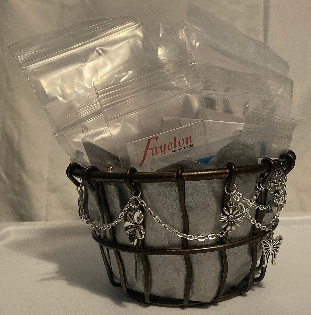 Jewelry Gift Basket Bronze Basket with Hand Embellished Etsy