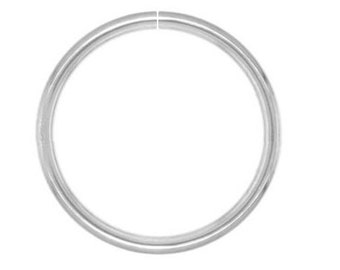 22g Sterling Silver Nose or Ear Hoop in 6mm, 7mm, 8mm, 9mm or 10mm Seamless Endless Continuous  Hoop