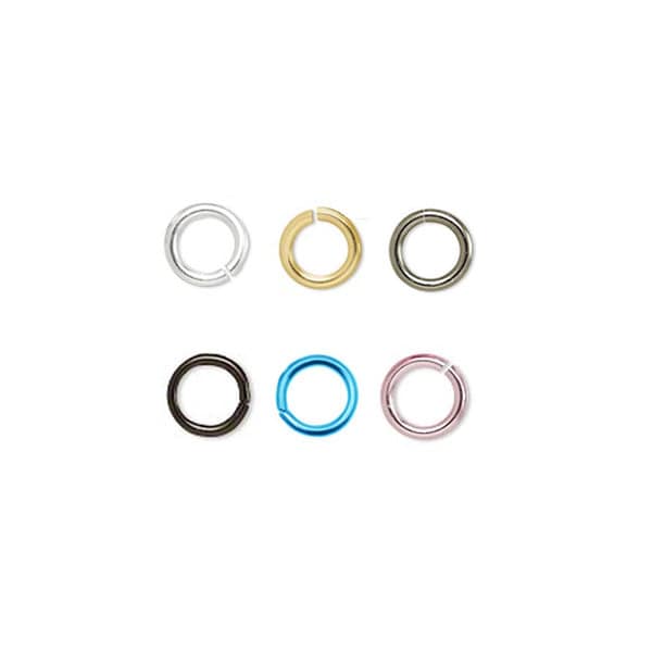 12g 8mm in Silver, Gold, Gunmetal, Black, Aqua or Pink Seamless Nose or Ear Hoop