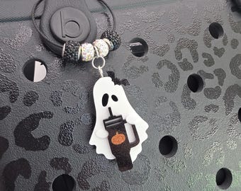 Bag Halloween Charm with Holder - Ghost Themed - Bogg Bag Charm