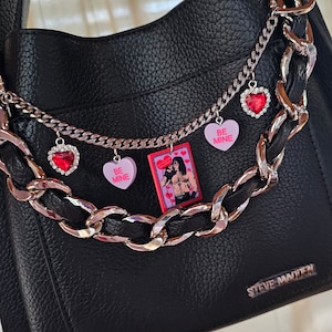 Valentines Day Love Punk Rock Purse Charm - Purse Accessories - Misfits - Danzig