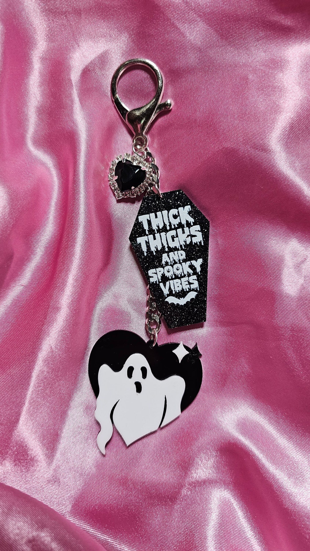 Cryptic Keychains Spooky Ghost Keychain – Halloween Purse Charm, Goth Accessories - Etsy