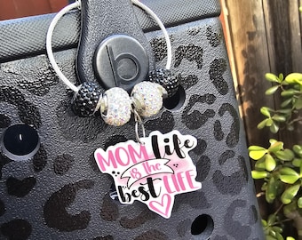 Mom Life Charm - Crystal Bag Accessory, Handbag Charm