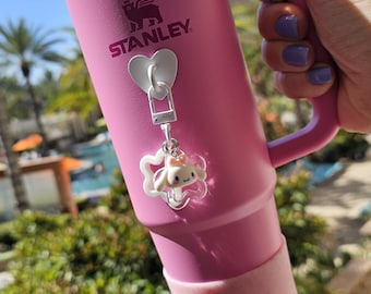 Cinnamoroll Cup Charm with Heart Holder – Stanley, Yeti, Hydro Flask