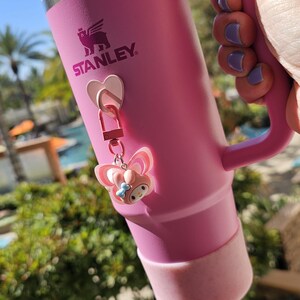 Melody Cup Charm with Pink Heart Holder – Stanley, Yeti, Hydro Flask