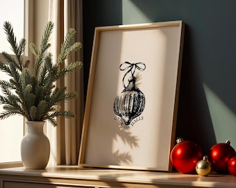 Impressão de enfeite de Natal, arte de parede "Deck the Halls" (download digital)