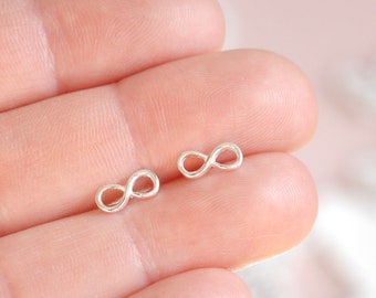 Tiny Infinity Earrings ∙ 925 Sterling Silver Earrings ∙ Birthday Gift for Her ∙ Infinity Symbol Jewellery ∙ Christmas Present