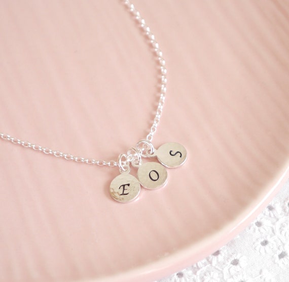 Three Initial Necklace Personalised 