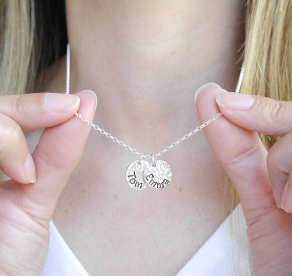 Personalised Two Name Necklace Sterling 
