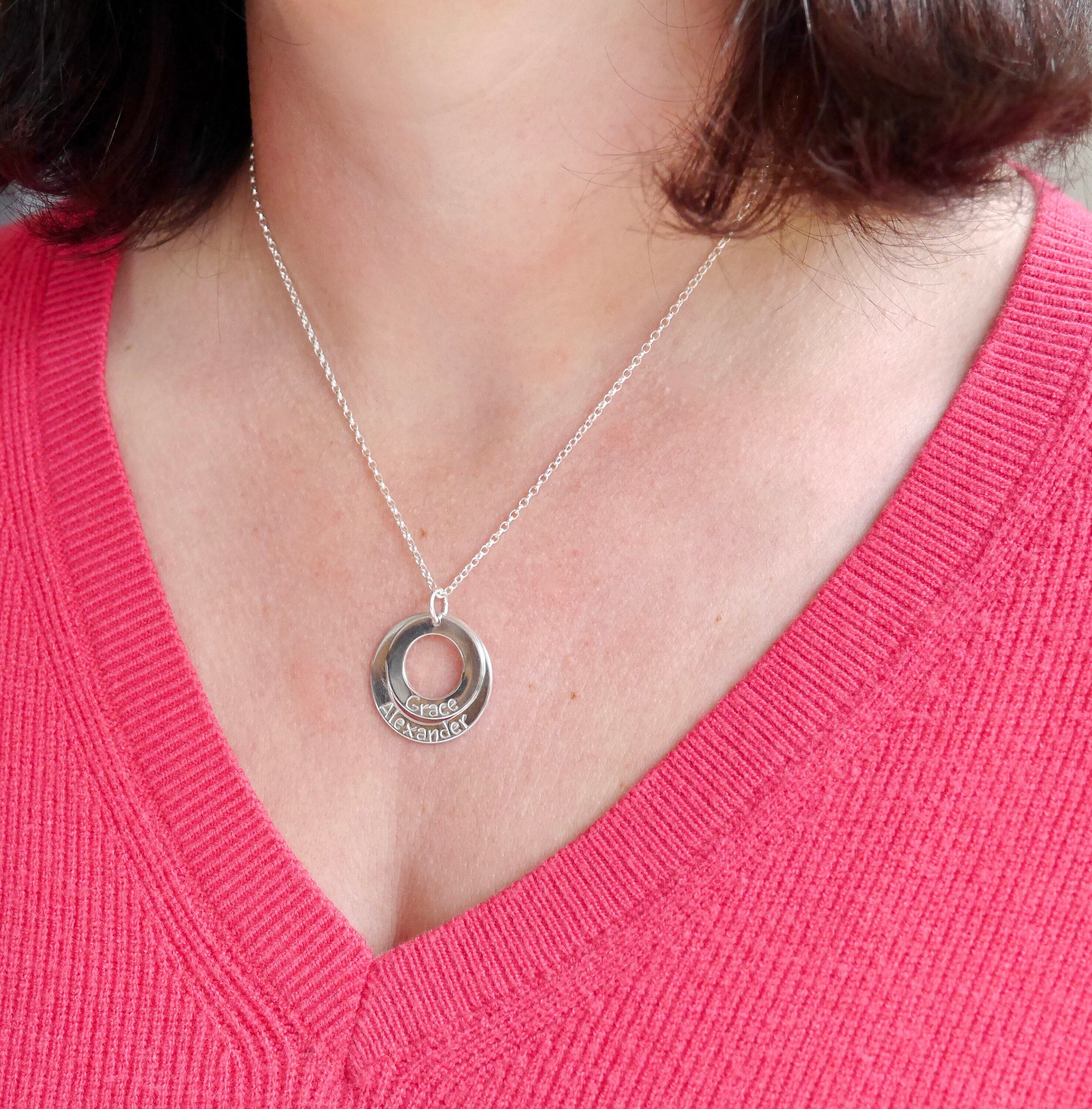 Child Name Necklace Sterling Silver 