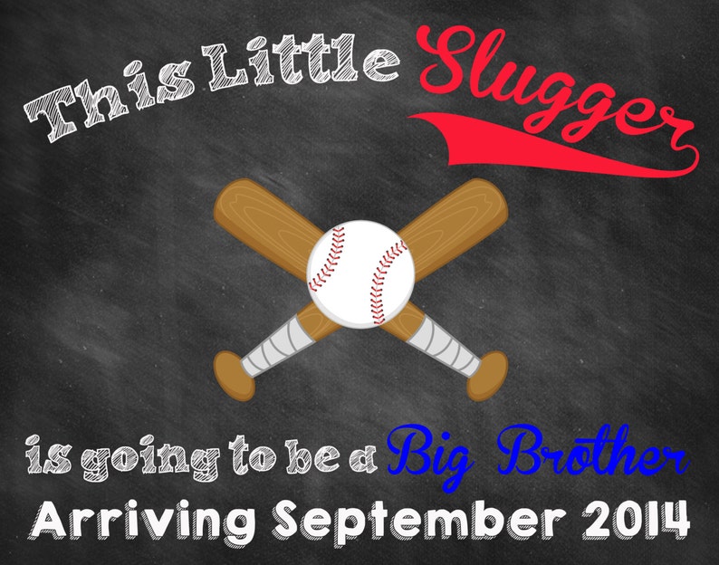 Custom Printable Baseball Pregnancy Announcement // Baseball Etsy