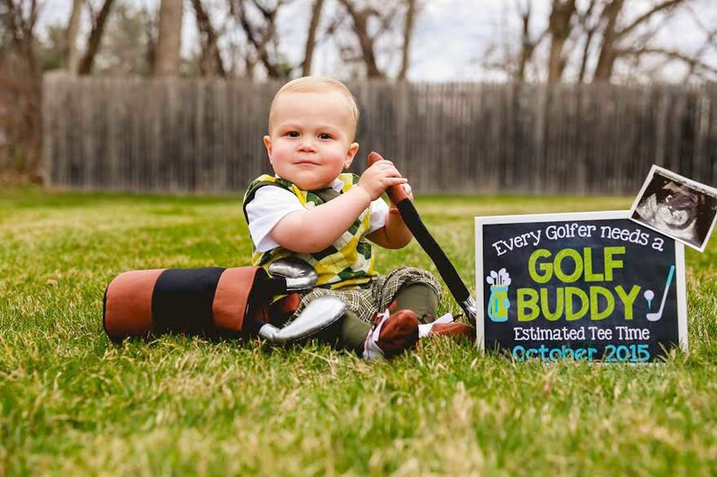 Golf Pregnancy Announcement Golf Pregnancy Reveal Golf Theme Etsy