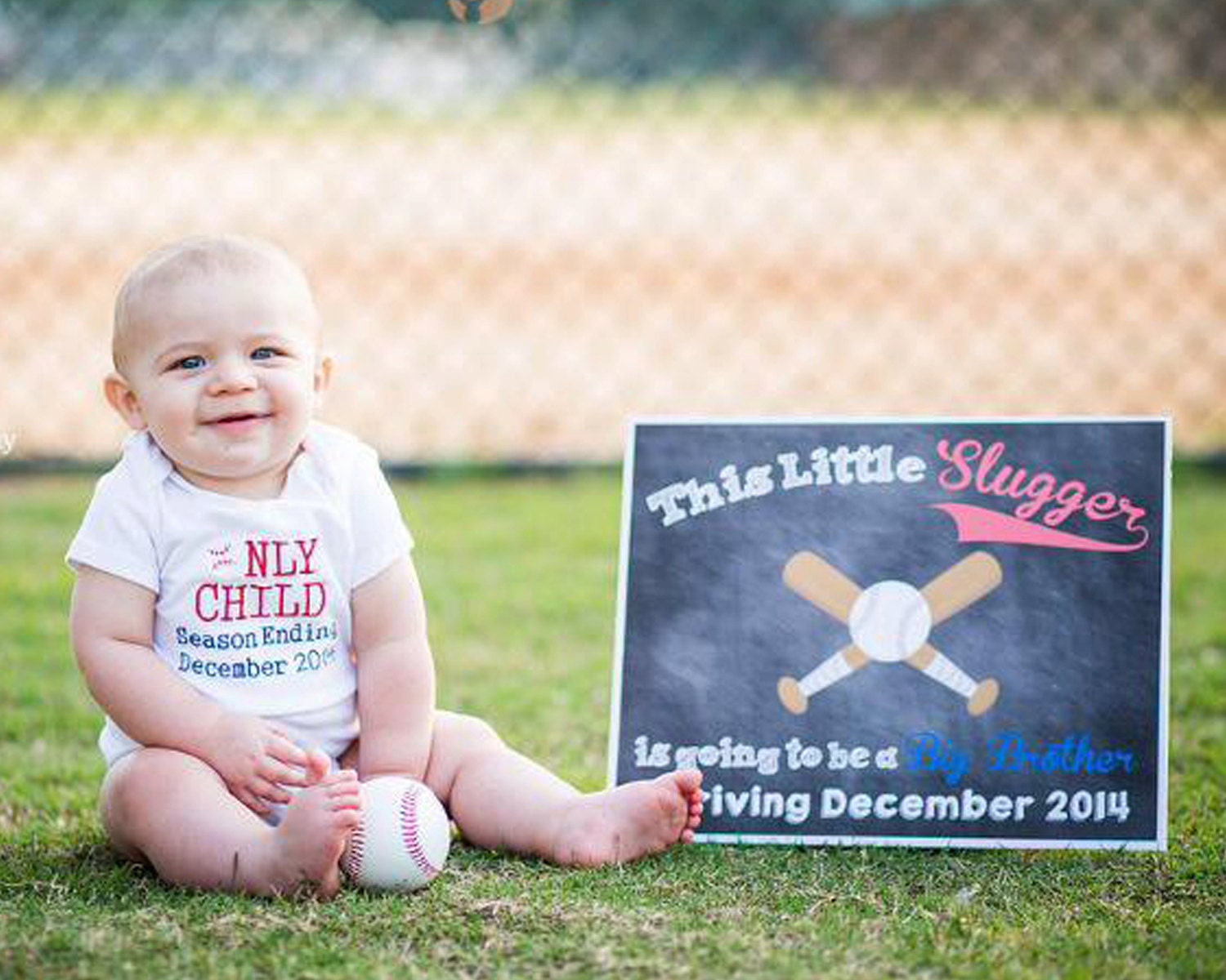 Custom Printable Baseball Pregnancy Announcement // Baseball Etsy