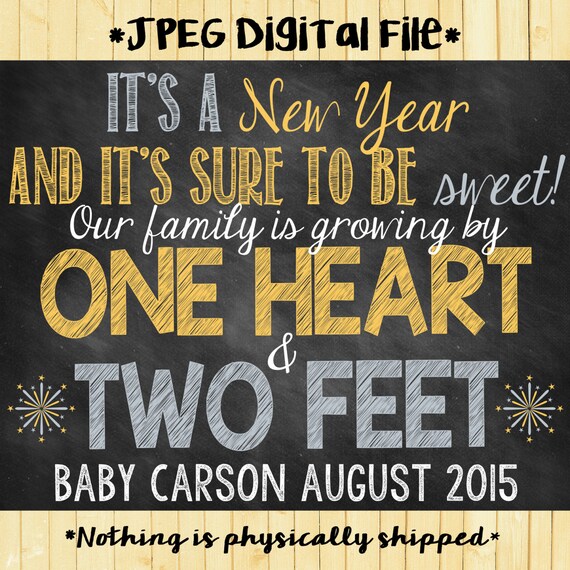 happy new year birth announcement