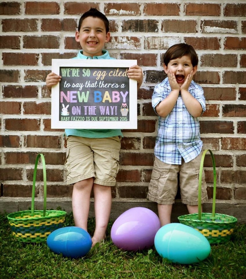 Easter Pregnancy Announcement // Pregnancy Reveal // Pregnant Etsy