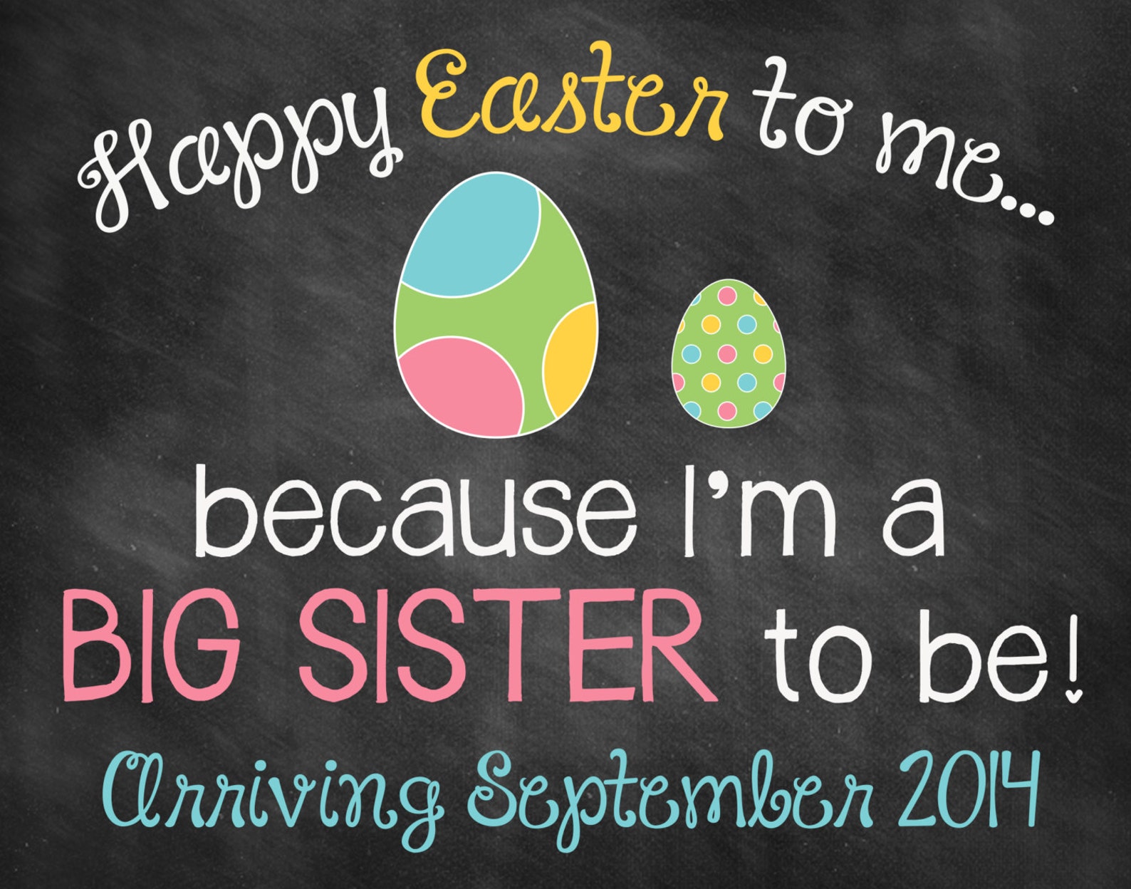 Custom Printable Easter Pregnancy Announcement // Pregnancy Etsy