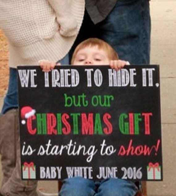 Christmas Pregnancy Announcement Christmas Pregnancy Reveal Christmas Chalkboard Christmas Poster Christmas Present DIGITAL FILE ONLY Il_570xn