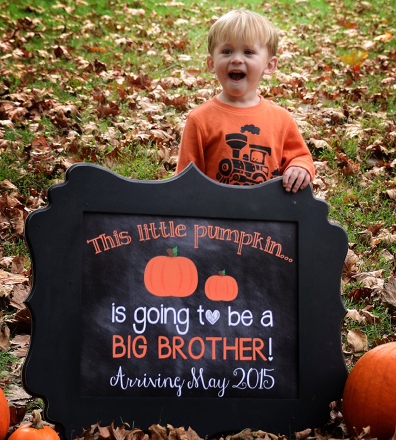 Chalkboard Halloween Pregnancy Reveal // Halloween Pregnancy Etsy