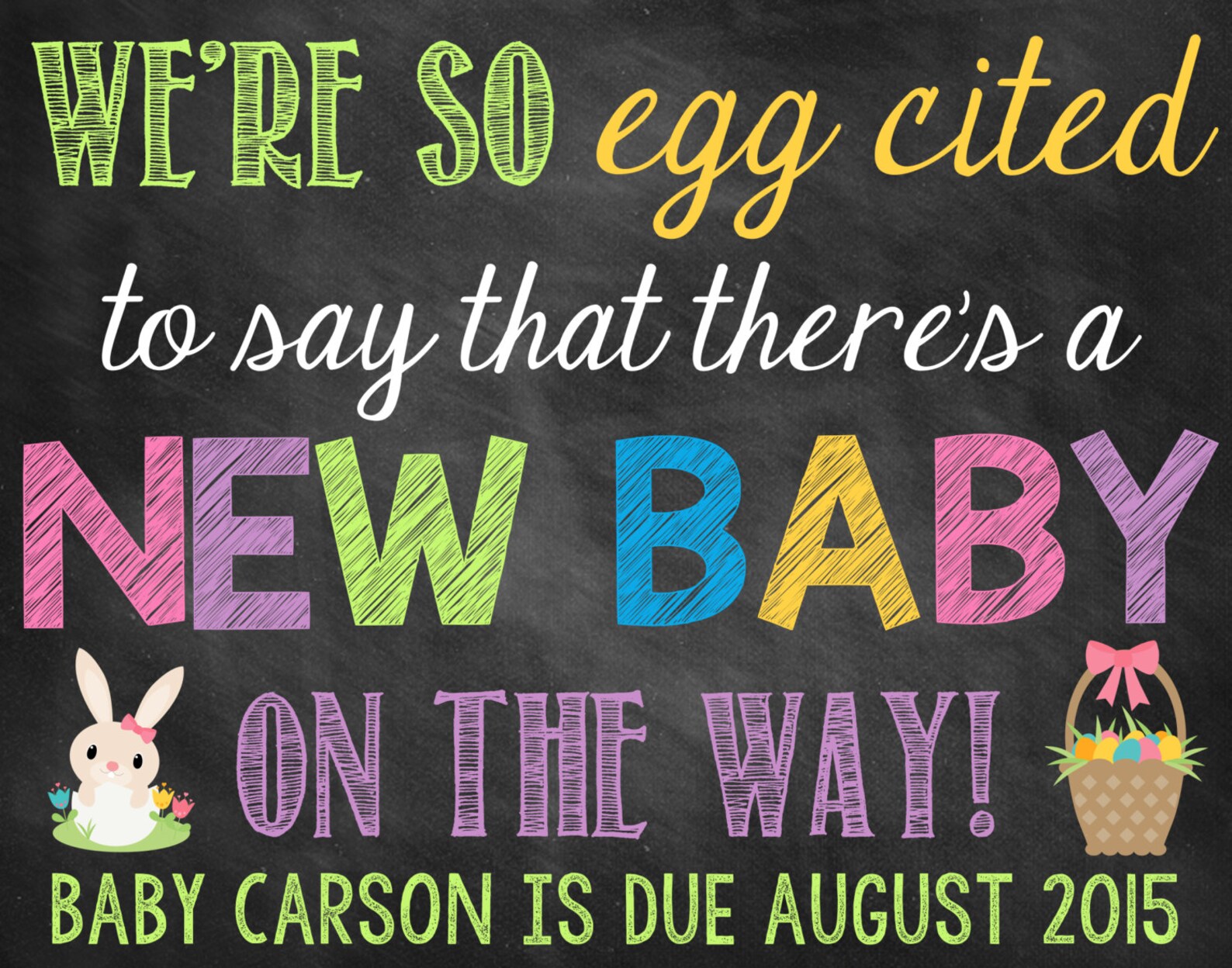 Easter Pregnancy Announcement // Pregnancy Reveal // Pregnant Etsy