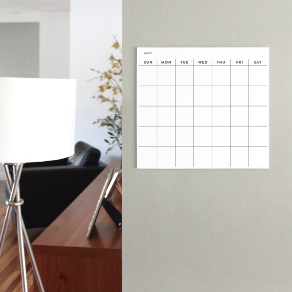 Dry Erase Calendar Etsy