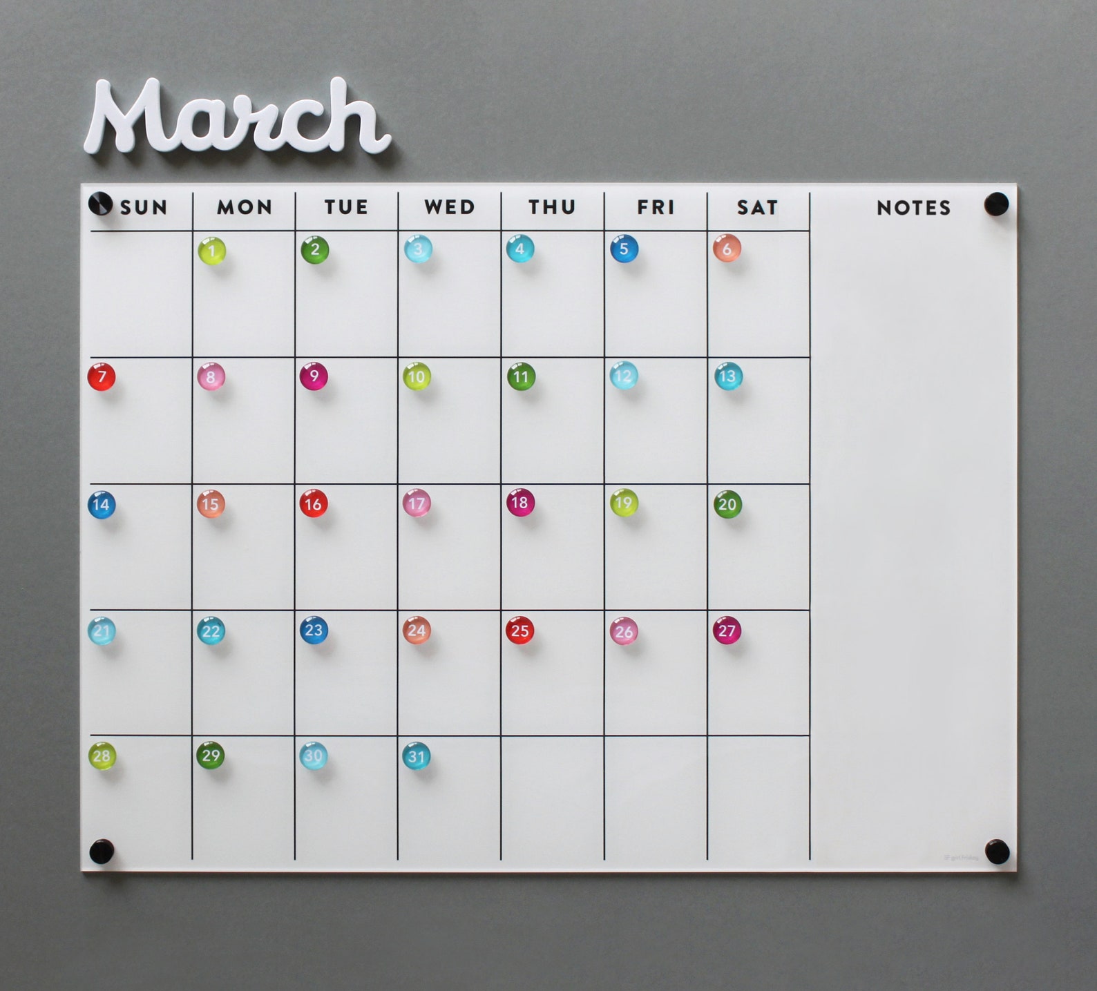Dry Erase Calendar Fridge Calendar Lucite Calendar Etsy