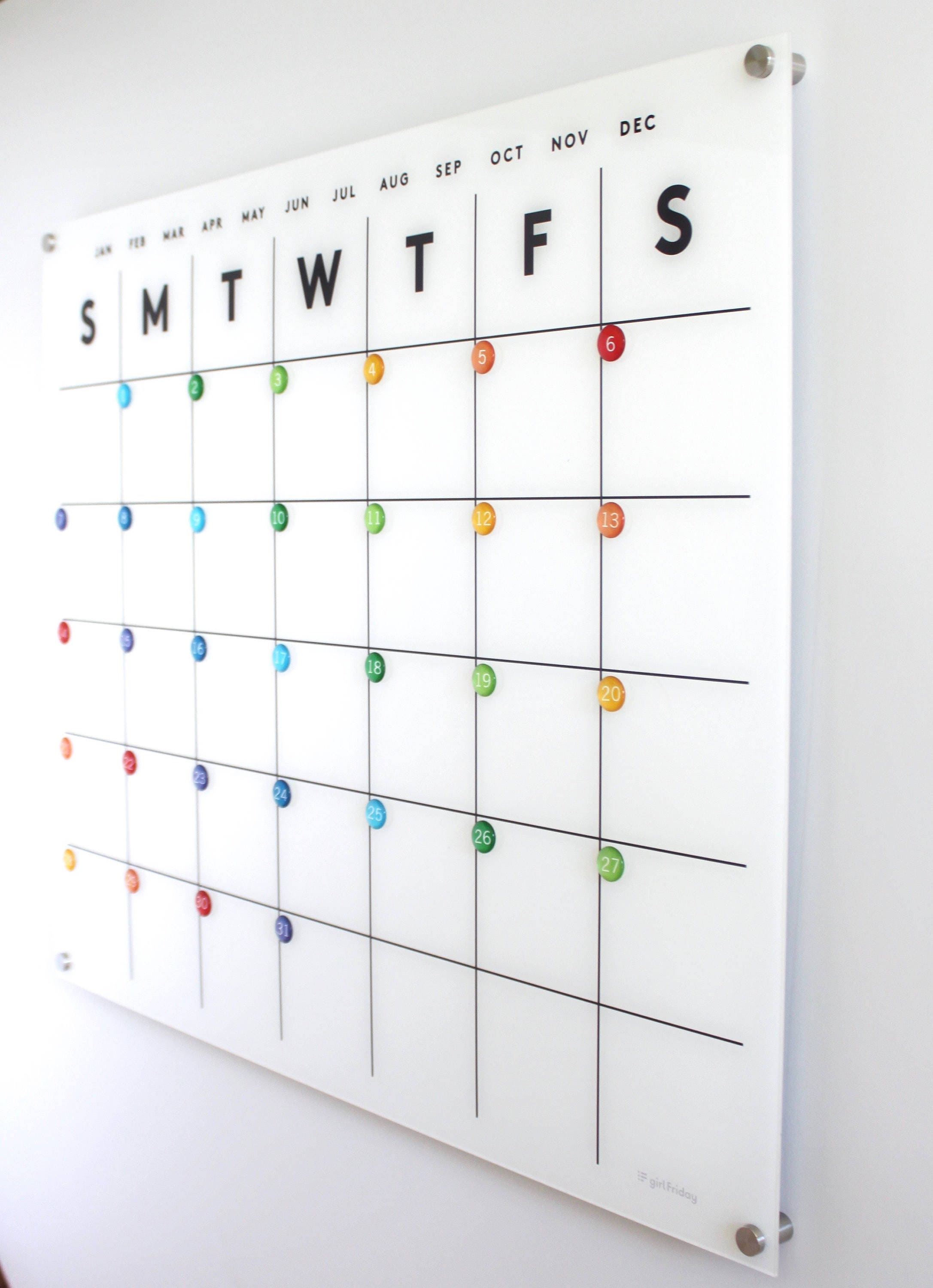 Dry Erase Calendar Acrylic Calendar Lucite Etsy