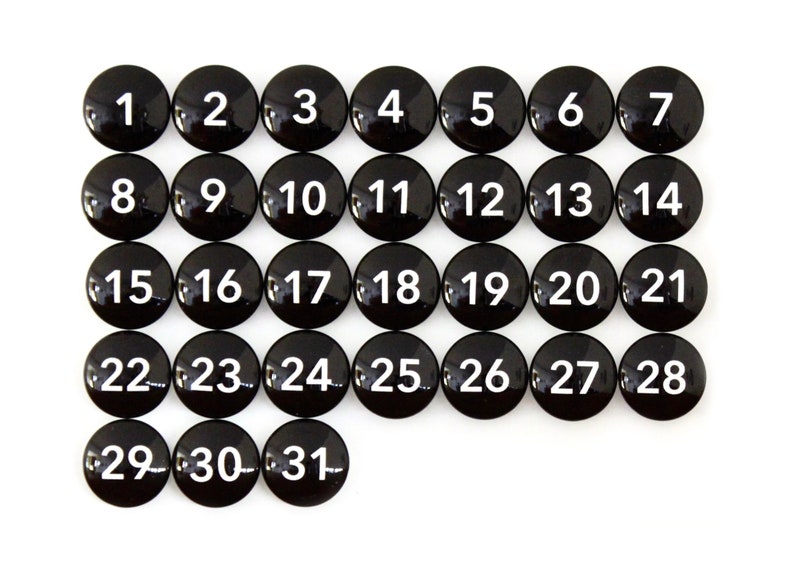Number Extra Small 31 Black Glass Etsy Australia