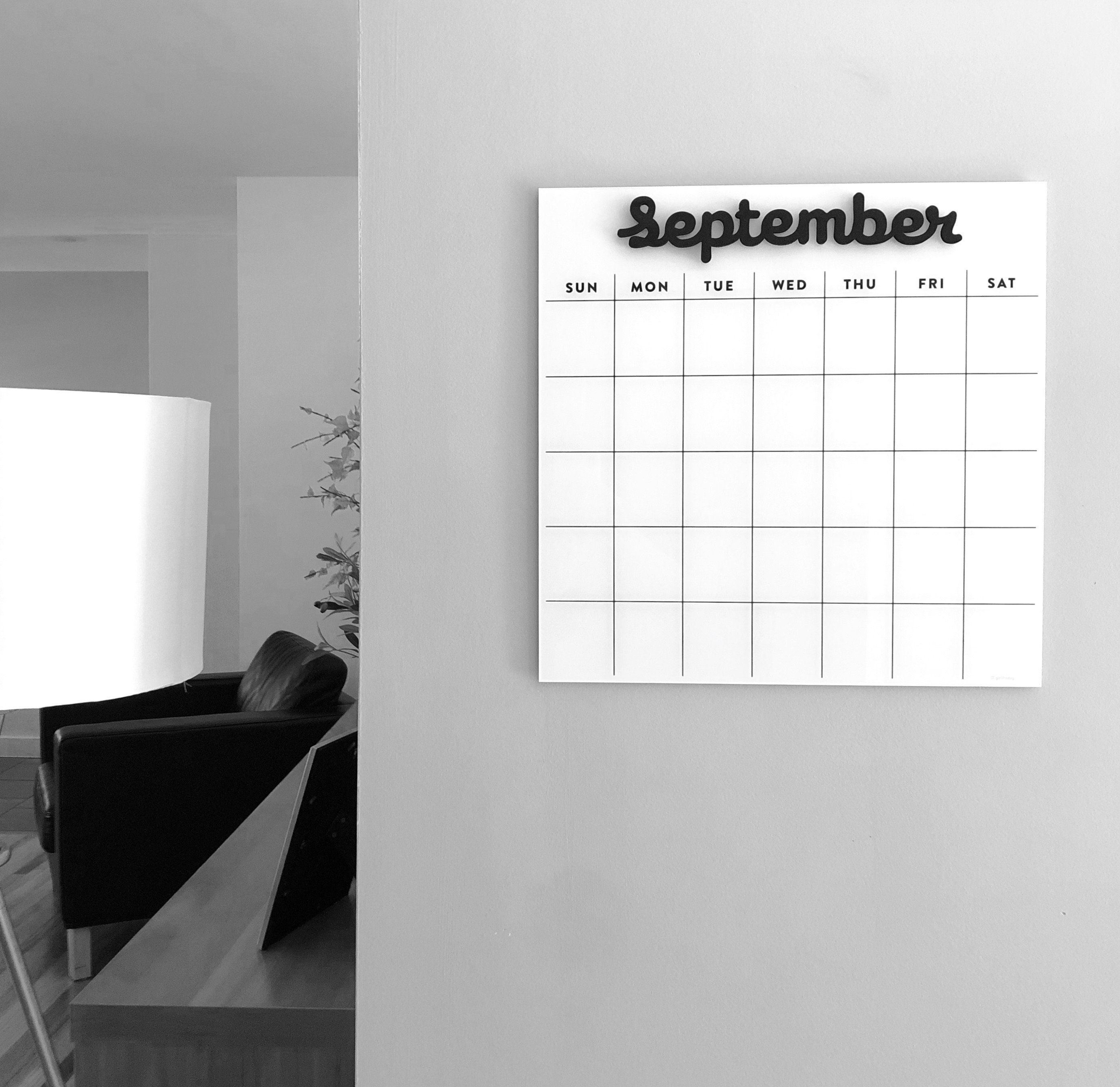 Dry Erase Calendar for Fridge or DORM Room Etsy Ireland