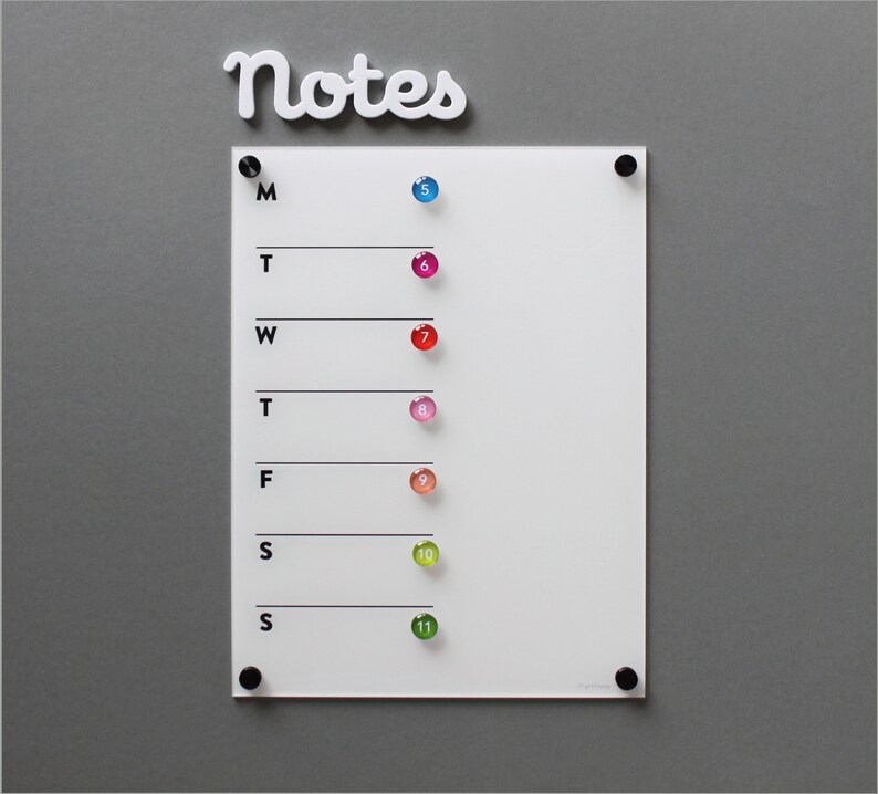 Memo Board Planner Weekly Planner Acrylic Fridge Etsy