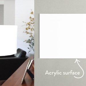 Acrylic Dry Erase Board for Non-Magnetic Fridge or Dorm Room | Magnetic Option Available | No Hardware Required | Whiteboard Dry Erase Board