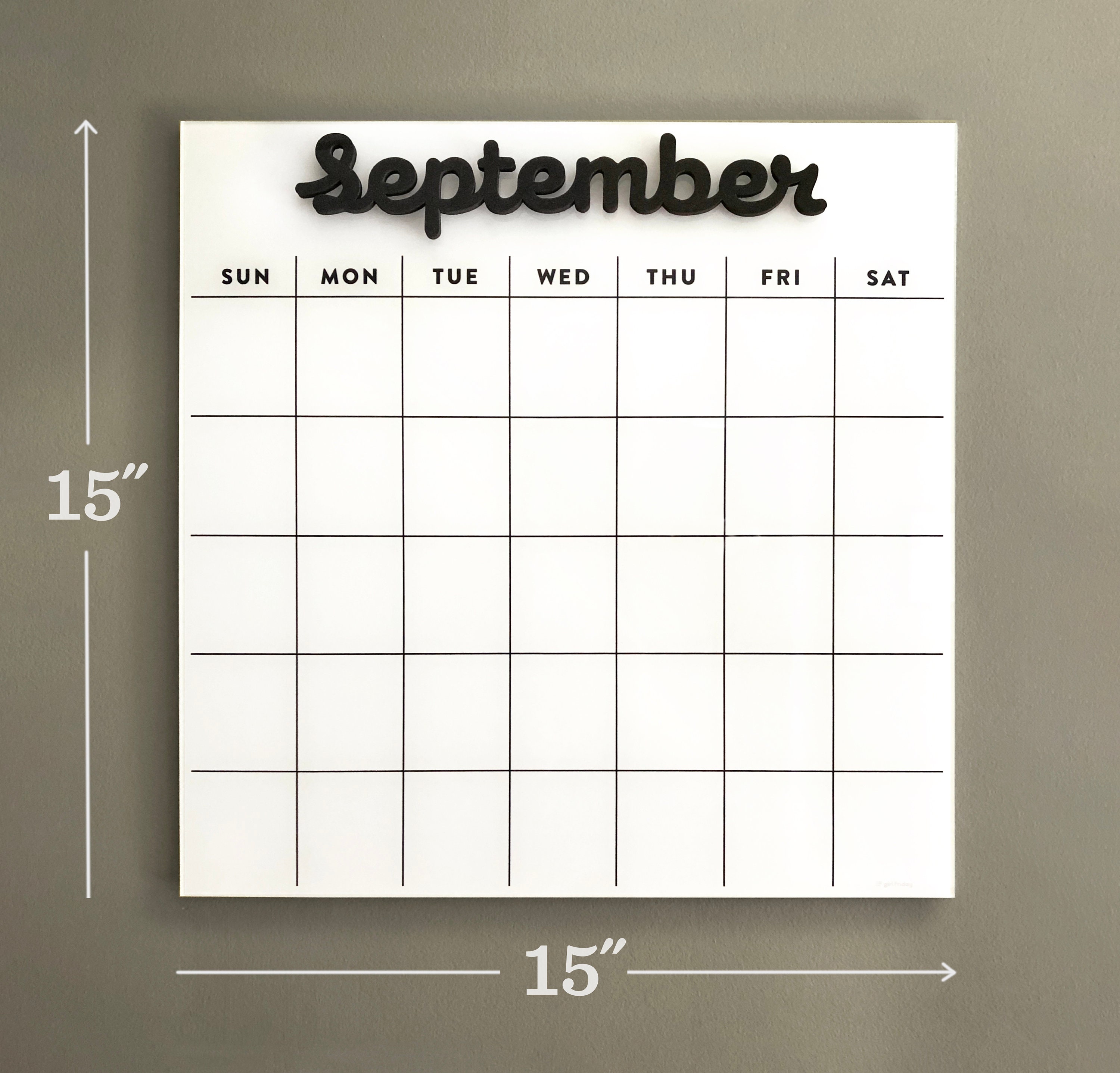 Dry Erase Calendar for Fridge or DORM Room Etsy Ireland