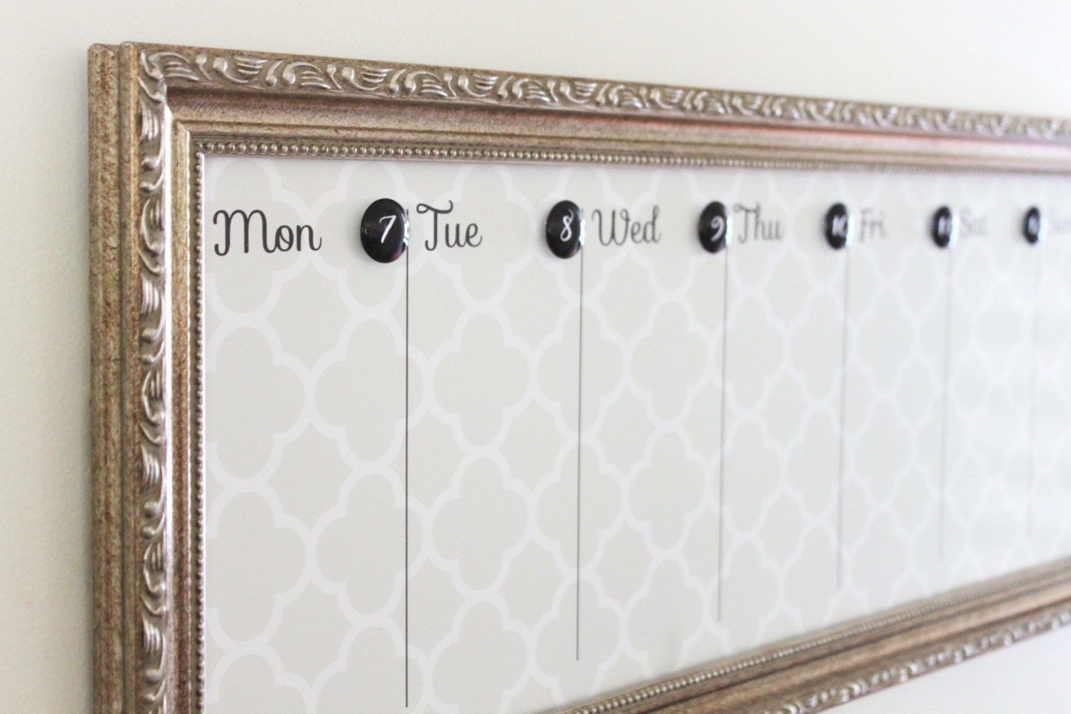Dry Erase Custom Framed Calendar Golden frame with Etsy