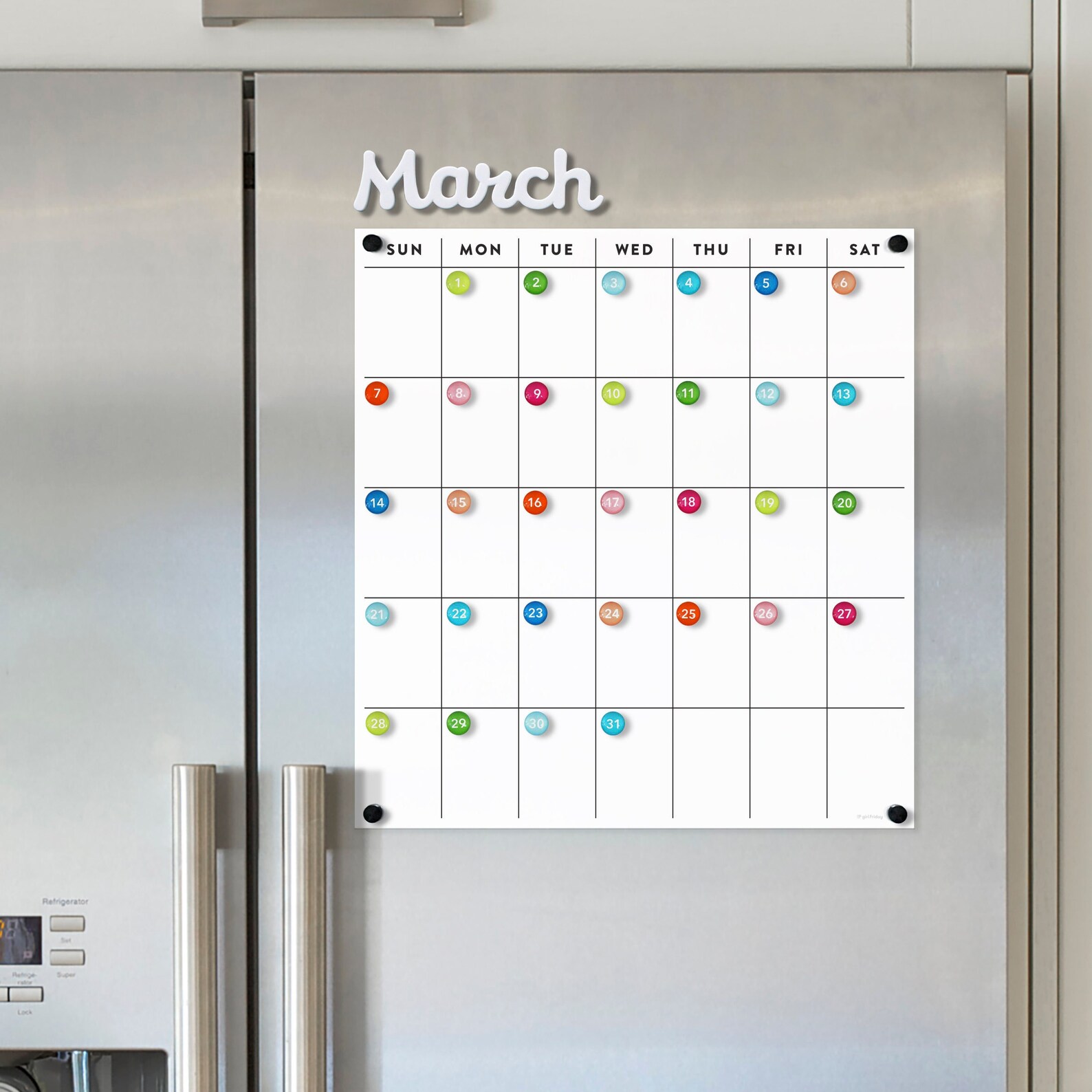 Dry Erase Calendar Fridge Calendar Lucite Calendar Etsy
