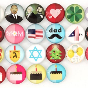 Holiday Magnets New Year's Day MLK Jr Valentine's St. Patricks Easter Juneteenth 4th of July Halloween Christmas image 1