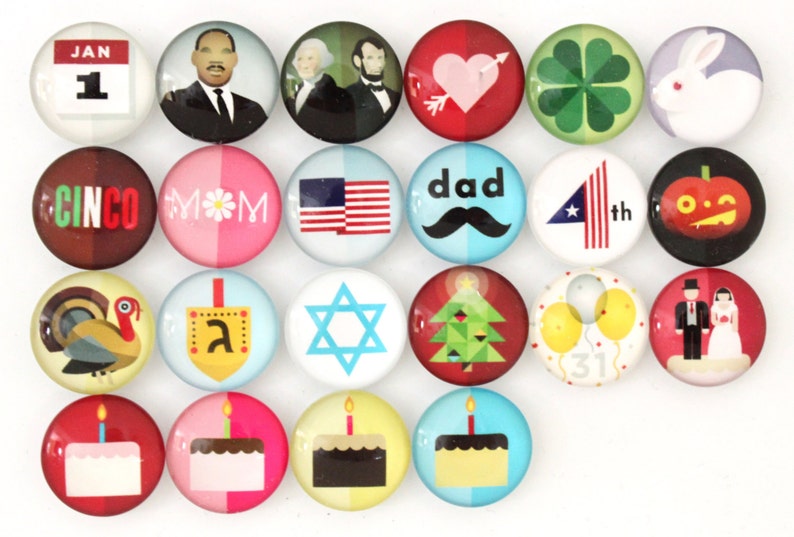 Holiday Magnets New Year's Day MLK Jr Valentine's St. Patricks Easter Juneteenth 4th of July Halloween Christmas image 1