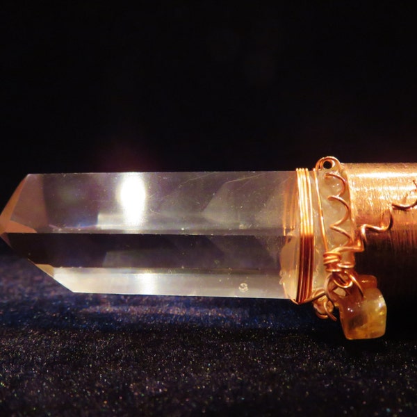 Wand 20141 Water Clear Manifestation Quartz Crystal & Fluorite Points