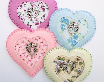 Pocket angel heart hug, emotional support heart, thinking of you letterbox gift
