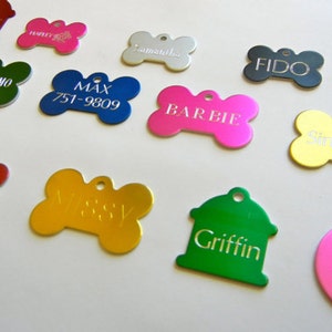 Pet Tags Diamond Deep Engraved Pet ID Tags Double Sided Tags Custom Personalized Pet Id Tag image 1