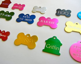 Pet Tags Diamond Deep Engraved Pet ID Tags Double Sided Tags Custom Personalized Pet Id Tag