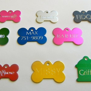 Pet Tags Diamond Deep Engraved Pet ID Tags Double Sided Tags Custom Personalized Pet Id Tag image 2