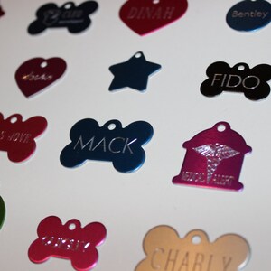 Pet Tags Diamond Deep Engraved Pet ID Tags Double Sided Tags Custom Personalized Pet Id Tag image 3