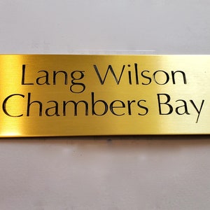 Custom Engraved Brass Name Plate: Equine Stable Stall Tag (8&quot;W x 2&quot;H)