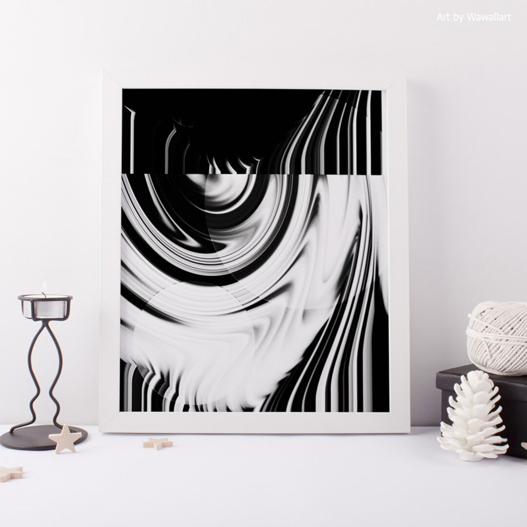 Black and White Abstract Art Printable Wall Art Geometric Wall Art ...