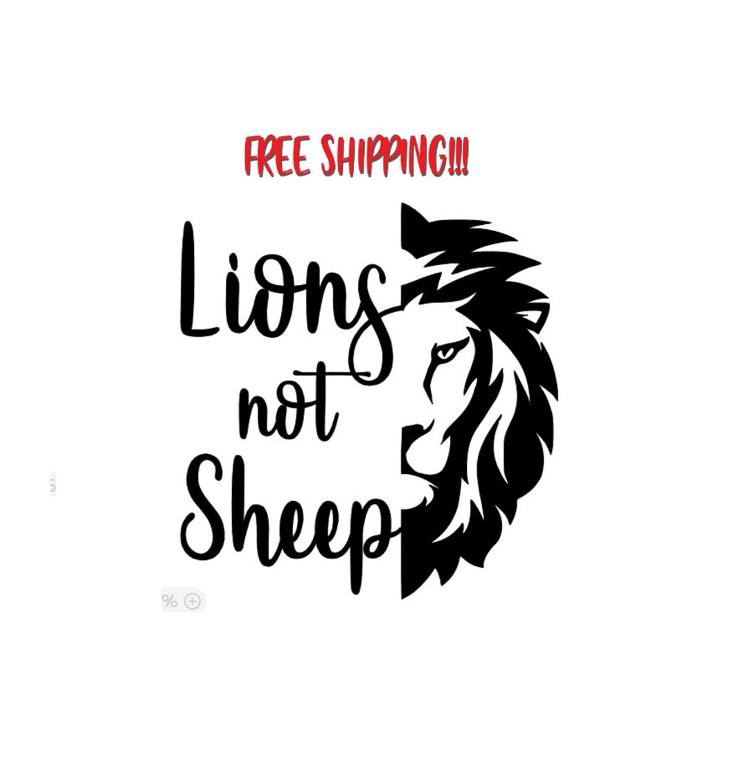 Lions Not Sheep Decal Car Bumper Sticker Etsy