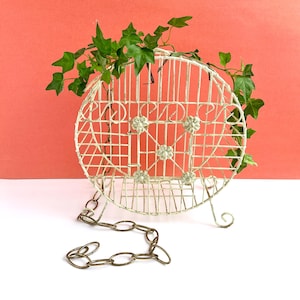 DECORATIVE METAL BIRDCAGE, Indoor Garden, Chippy Home Decor, Vintage Hanging Planter