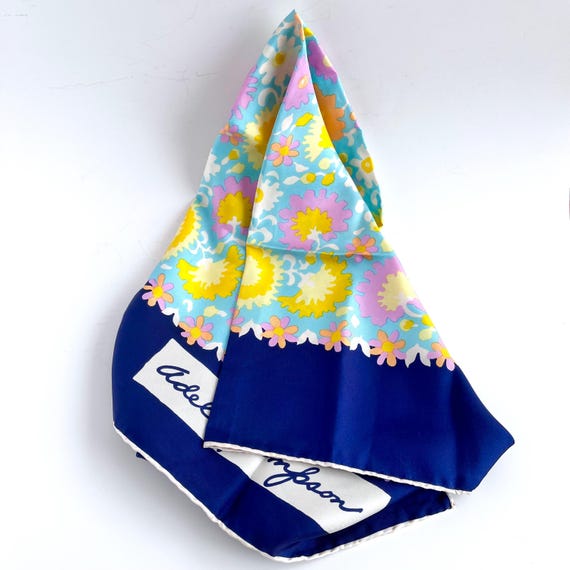 ADELE SIMPSON SCARF, Silk Rolled Edge, Colorful F… - image 2