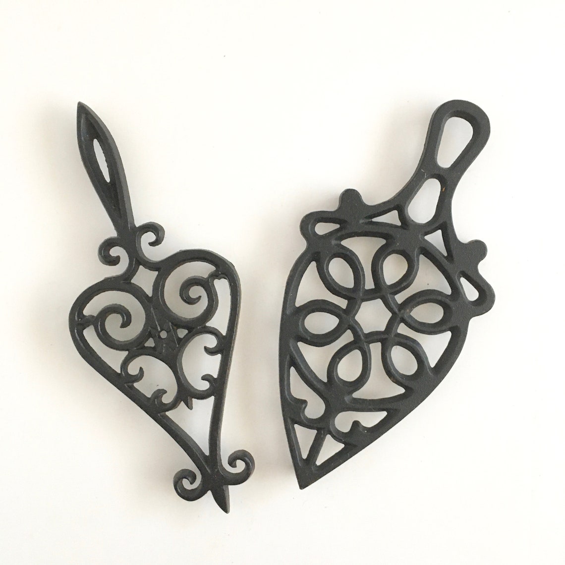 Cast IRON TRIVETS Vintage Plant STANDS 1970s Boho Patio Etsy