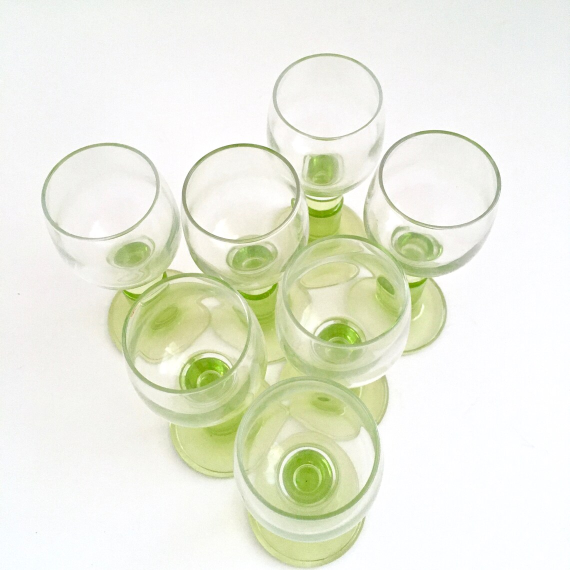 Bormioli Rocco MODERN Cordial Glasses ABSINTHE Green Stems Etsy