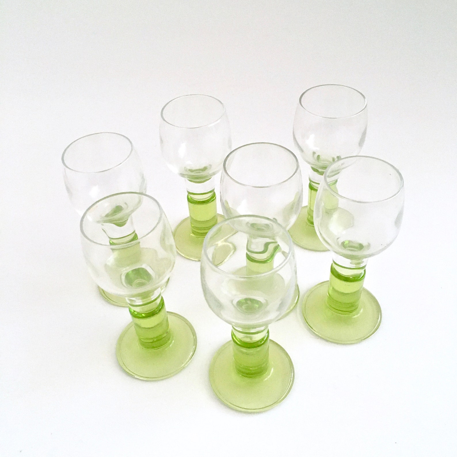 Bormioli Rocco MODERN Cordial Glasses ABSINTHE Green Stems Etsy
