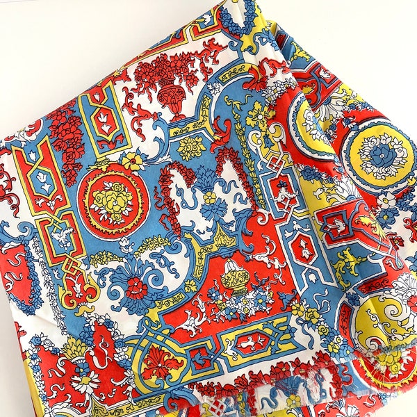 VERSACE-STYLE FABRIC, Parachute Yardage, 3 Yards, Opulent Eclectic Design, Medallions Swags, Classical Ornament, Nylon